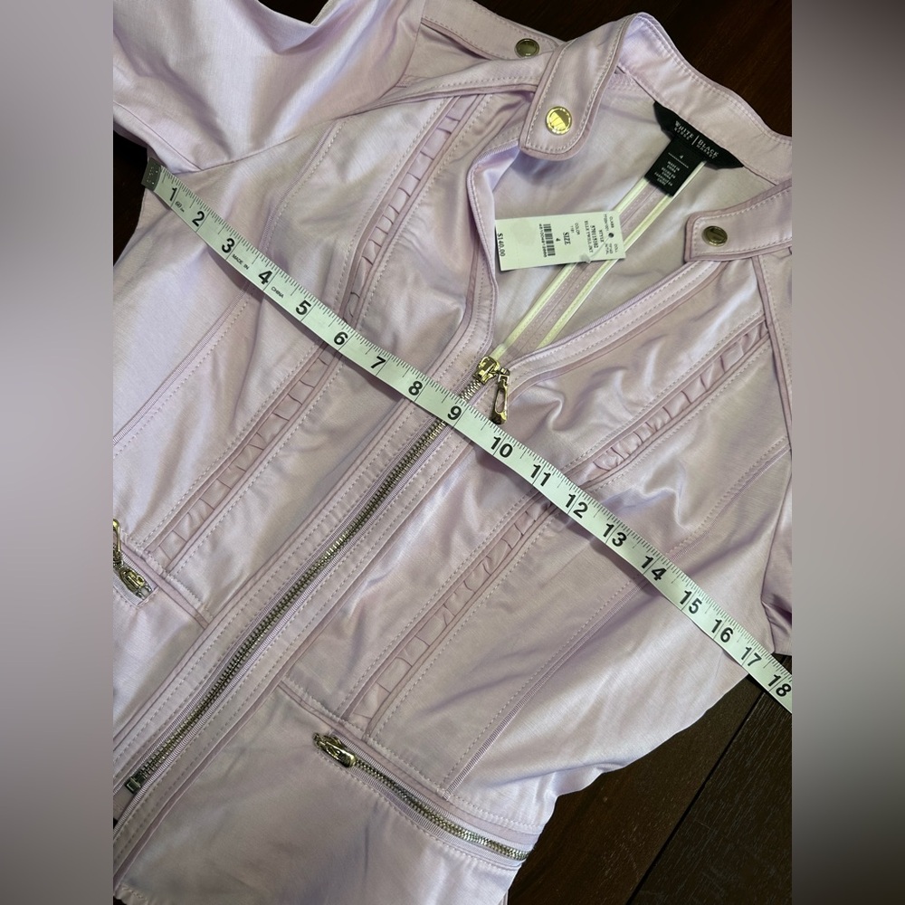 NWT White House Black Market Elegant Lavender Belted Jacket - Picture 15 of 16